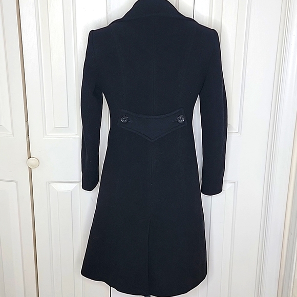 DKNY Wool and Cashmere Blend Coat Size 4P Black - Picture 5 of 7
